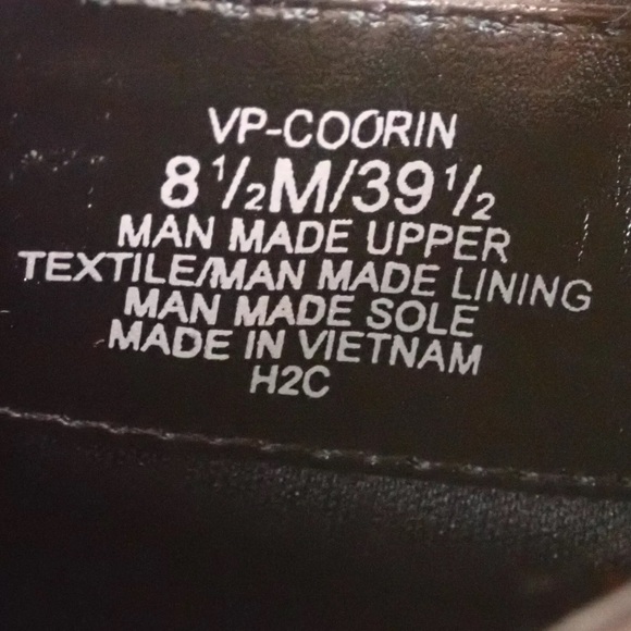 Vince Camuto COORIN Ankle Booties Chunky 3.5" Heels Black Gold Womens Size 8.5 M - Picture 11 of 11